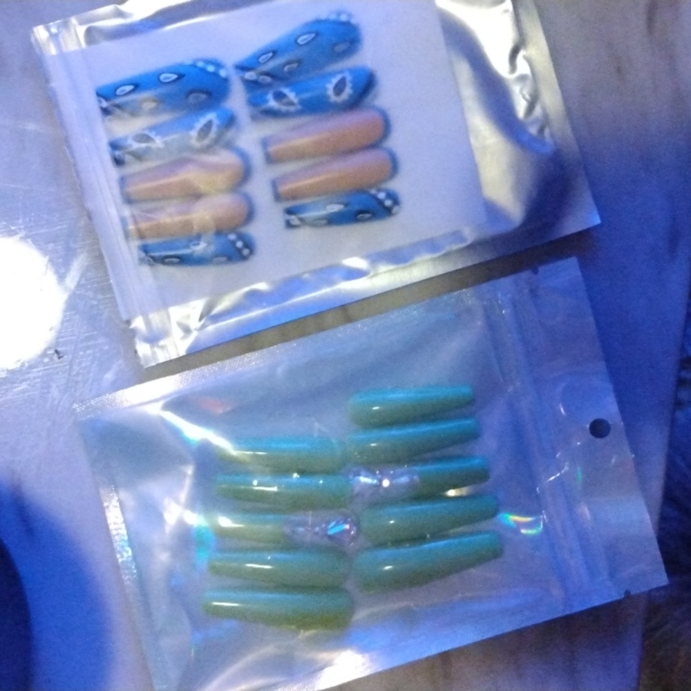 Two sets of nails